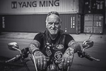 Motorrad Fotoshooting Mann