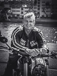 Motorrad Fotoshooting Mann