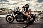 Biker Lady Fotoshooting